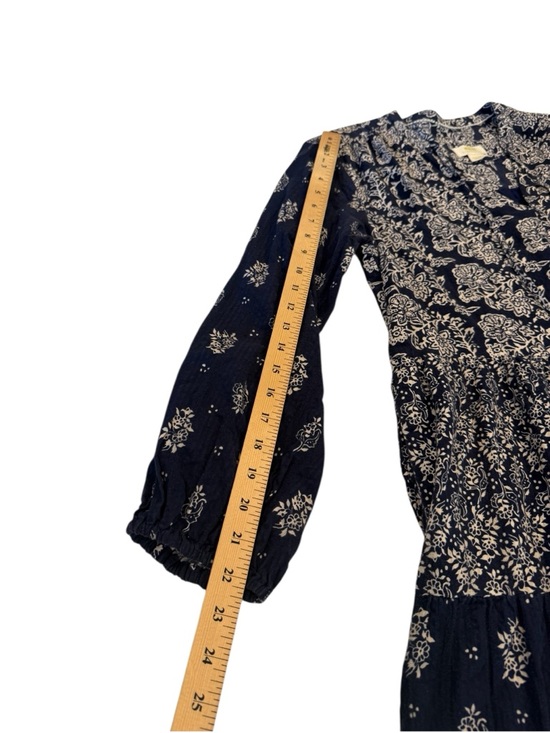 Anthropologie Maeve Carlita Navy Long Full Sleeve Tassel Festival  Dress Medium - Picture 10 of 17